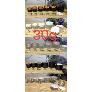 hũ thủy tinh 30g đựng kem , Mỹ phẩm , bột , ...