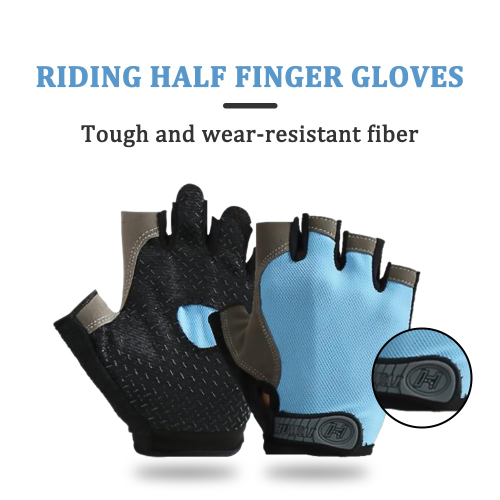 Coolfit Mới Đi Xe Đạp Chống Trượt Chống Mồ Hôi Nam Nữ Găng Tay Nửa Ngón Thoáng Khí Chống Sốc Găng Tay Thể Thao Xe Đạp Găng Tay Xe Đạp flash12_vn