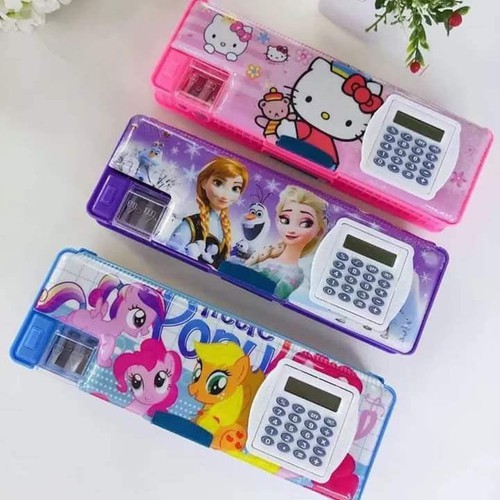 XẢ KHO Hộp bút kèm máy tính xinh xắn GD51 dành cho bé yêu đến trường