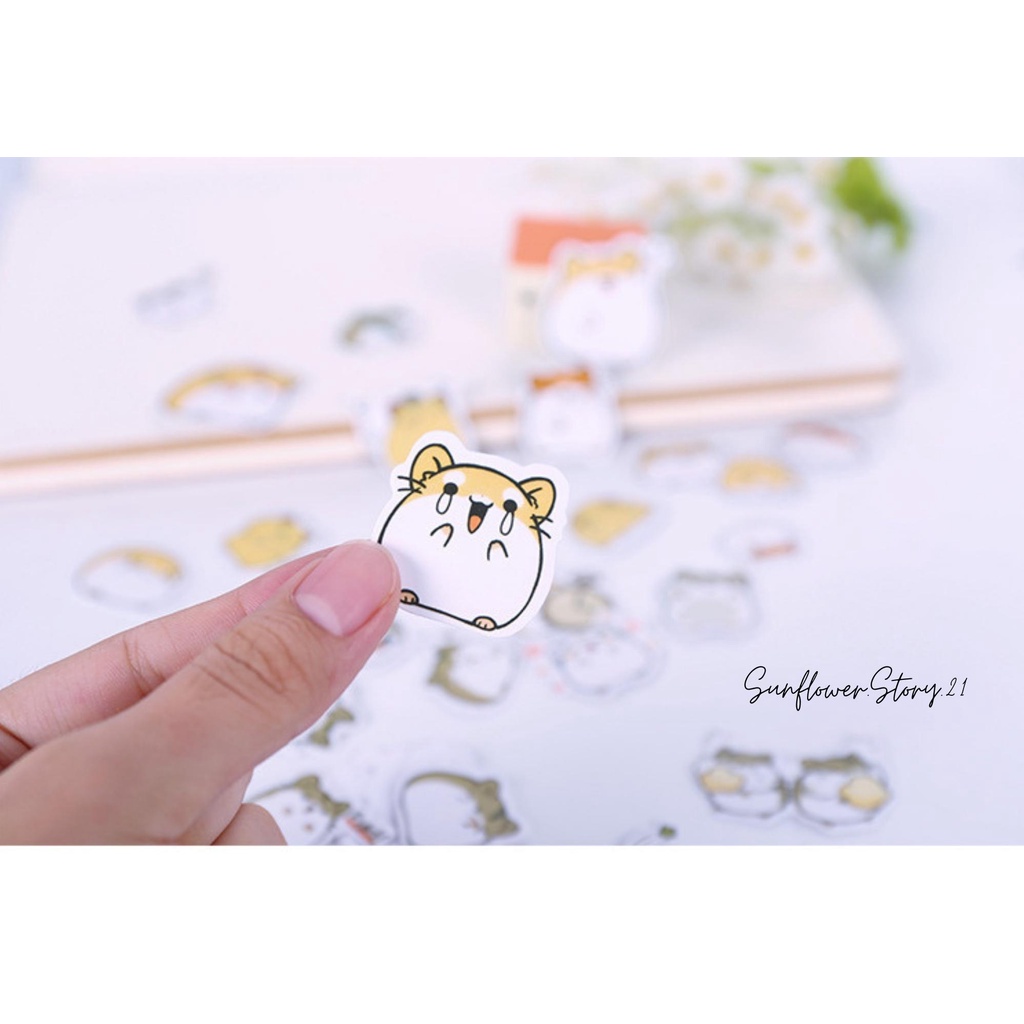 Set 19 miếng sticker dán trang trí hình động vật dễ thương