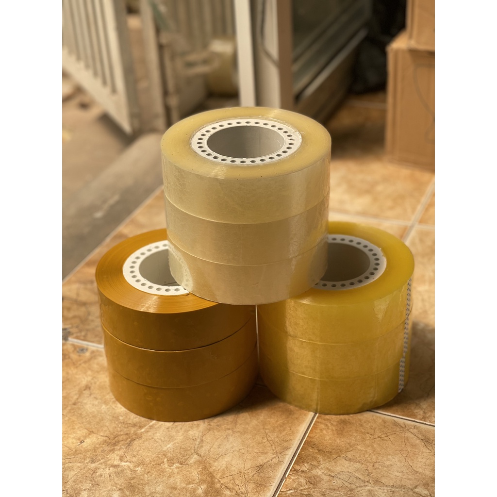 Băng dính 1kg/Băng Keo 1Kg Lõi Lỗ Giá Xưởng 3 Phân Loại Màu Trong/Đục/Vàng