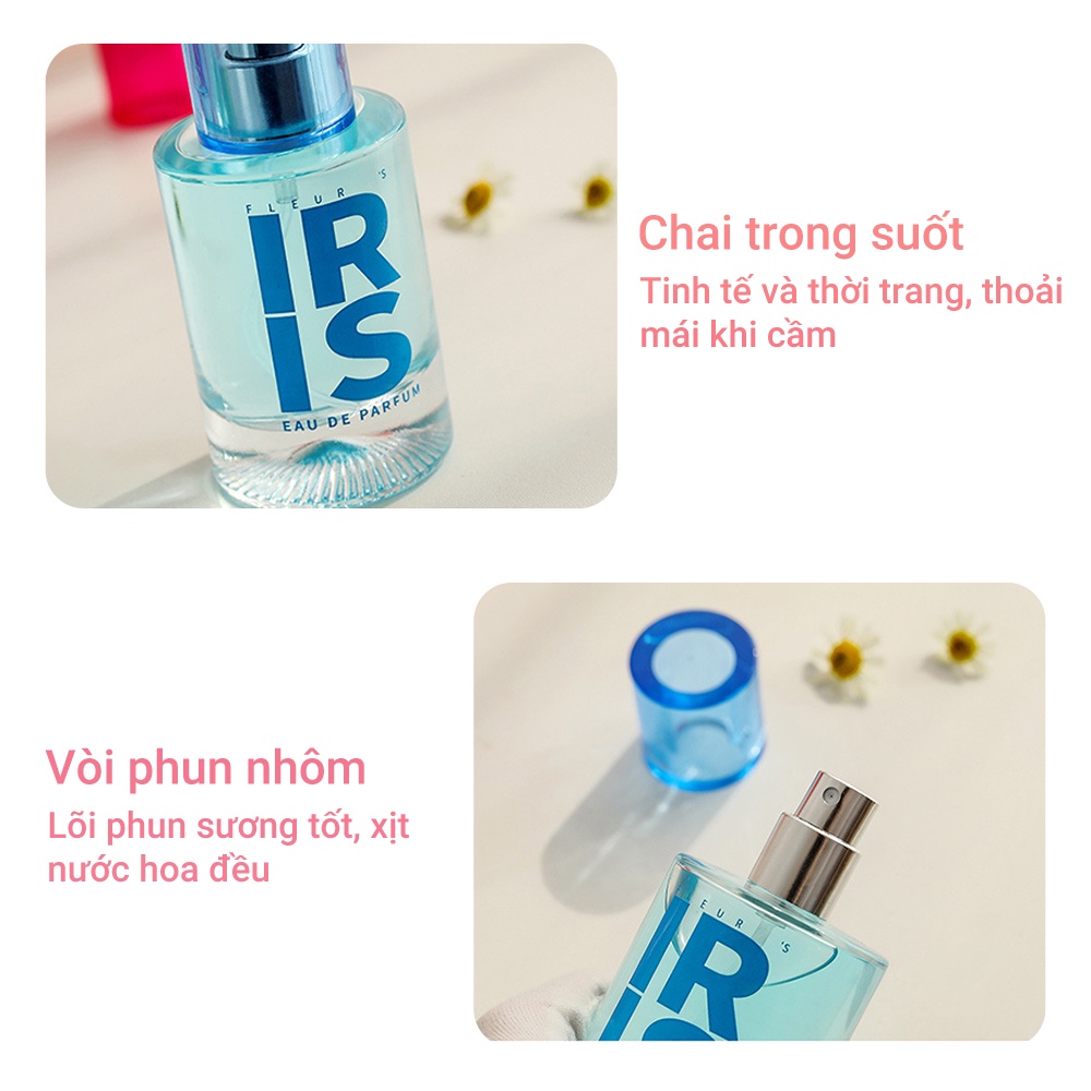 Nước hoa từ hương hoa thực vật nhẹ nhàng cho nam và nữ 50ml