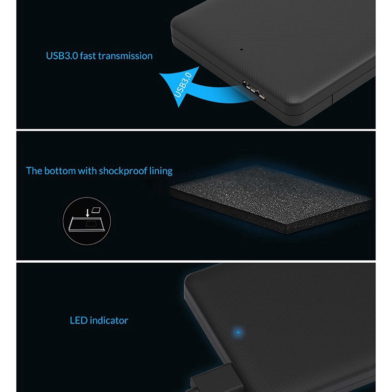 Vỏ ngoài ổ cứng Orico 2.5 inch SSD / HDD USB 3.0 SATA (2577U3)