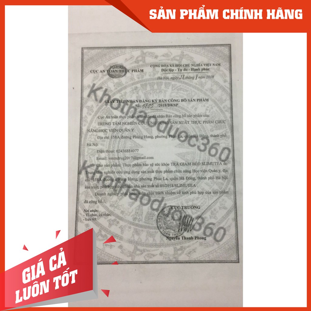 Trà lá sen Slimutea - Học viện Quân Y  [Chính hãng] | BigBuy360 - bigbuy360.vn