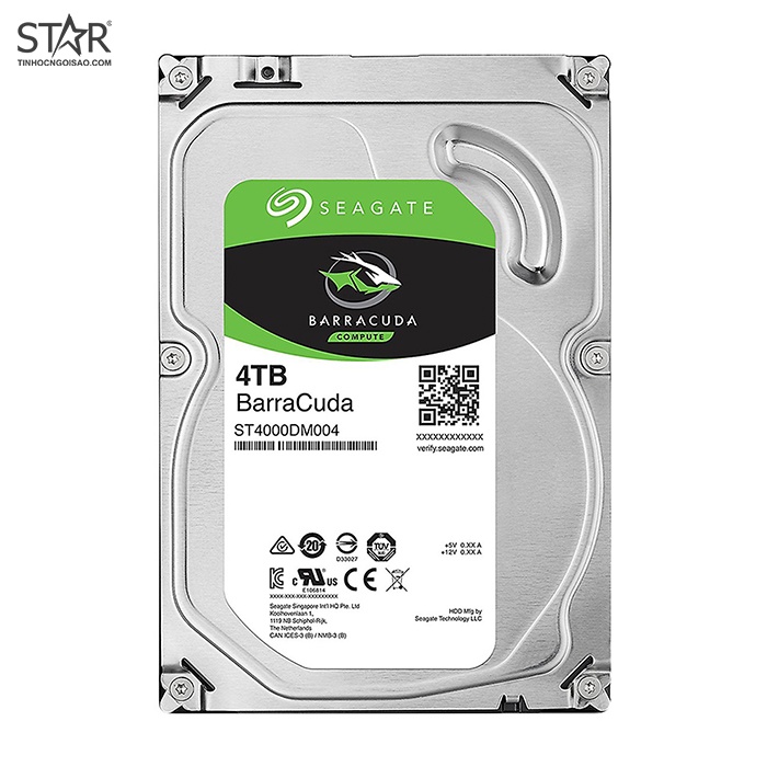 Ổ cứng HDD Seagate 4TB Barracuda Chính Hãng (ST4000DM004)