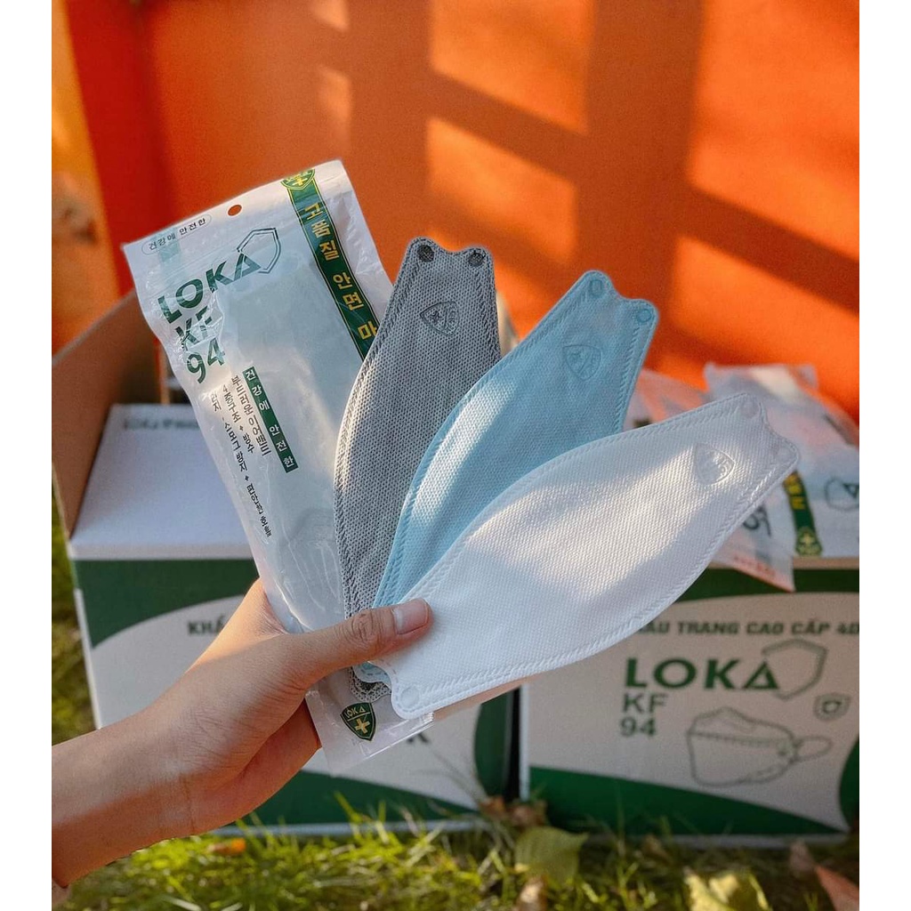 [MẪU MỚI TRÌNH LÀNG] KHẨU TRANG LOKA KF94 CÔNG NGHỆ HÀN QUỐC DÁNG ĐẸP MỀM MỊN ÔM MẶT QUAI MỀM KHÔNG ĐAU TAI