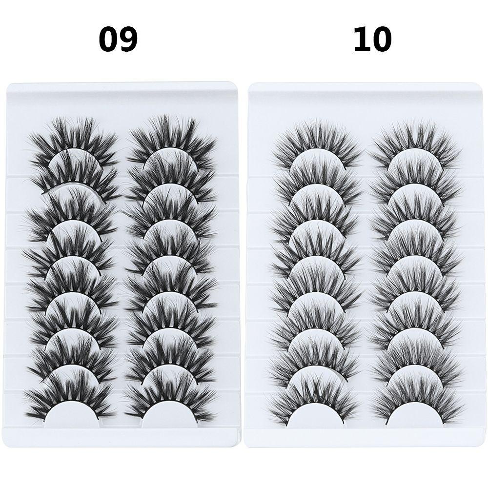 Set 8 Cặp Lông Mi Giả 5D Nhiều Lớp Tạo Hiệu Ứng Dài Tự Nhiên 5D Dành Cho Nữ