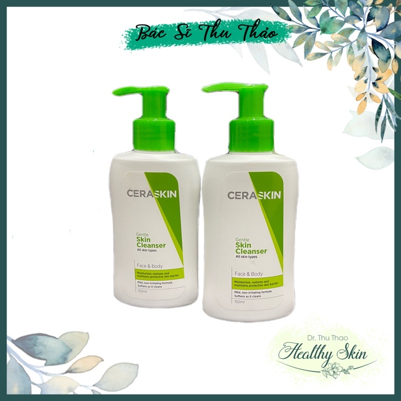Sữa rửa mặt giúp làm sạch da dành cho da mặt và toàn thân CERASKIN gentle skin cleanser