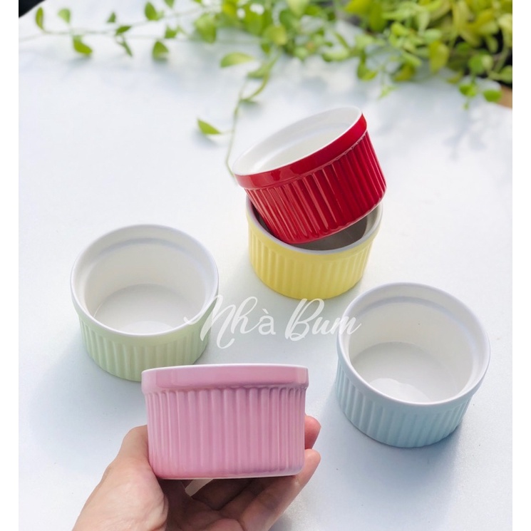 Bát sứ Ramenkin không nắp 100ml - Nhiều màu sắc