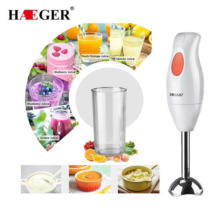 [Mã SKAMCLU9 giảm 10% đơn 100K] Máy xay sinh tố cầm tay đa năng HAEGER HG - 268