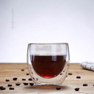 Ly thủy tinh 2 lớp - Ly espresso ISO.142 size 80ml chịu nhiệt