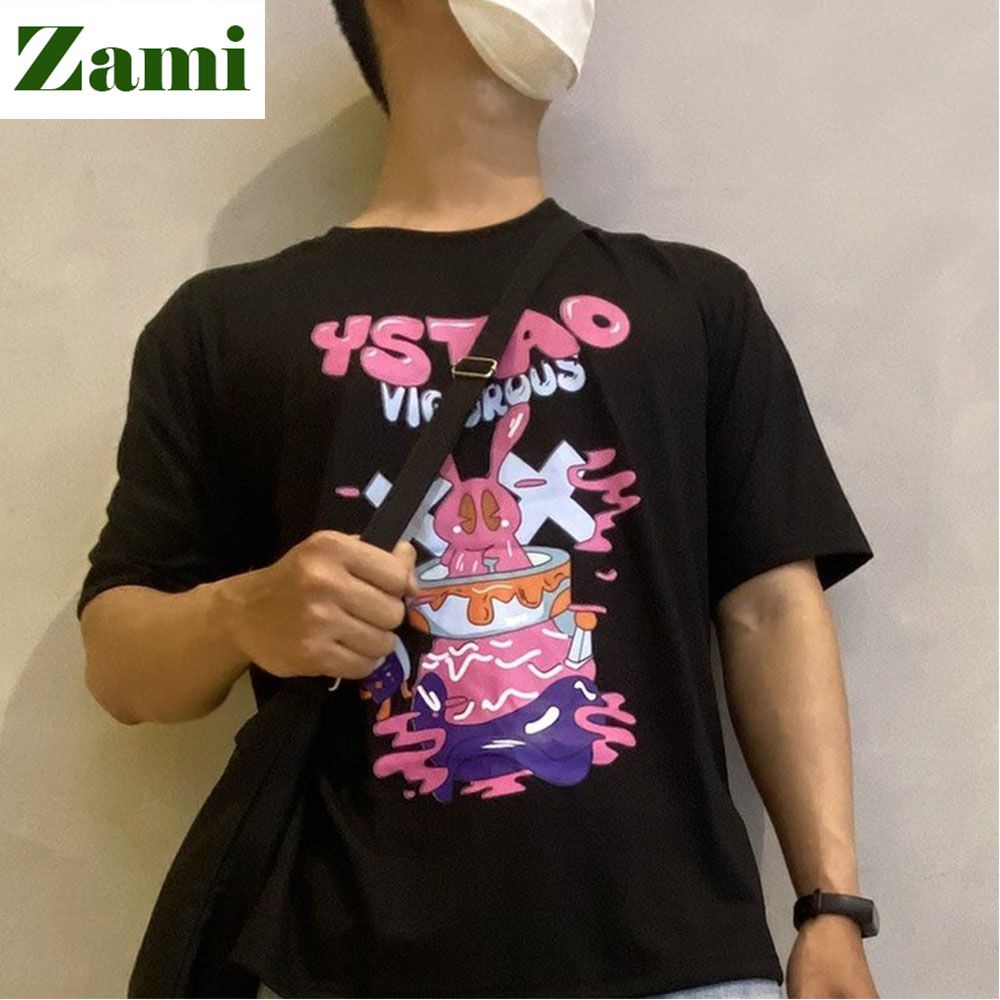 Áo Thun Oversize Unisex Nam Nữ Form Rộng Phông Basic Streetwear Chất Cotton Mềm Mát In Bad Rabbit YSTAO ZT19 Zami | BigBuy360 - bigbuy360.vn