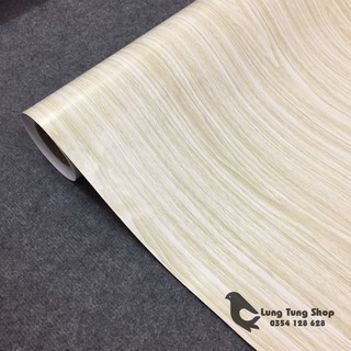 Decal màu gỗ trắng có keo - khổ 1,2m