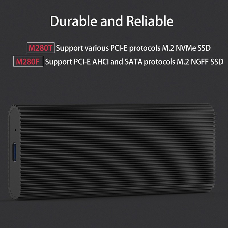 Blueendless Portable Enclosure Support Pcie Nvme/Ngff M.2 M Key/B&M Key Ssd Type C 3.1 Solid Disk Cooling trynemgo | BigBuy360 - bigbuy360.vn
