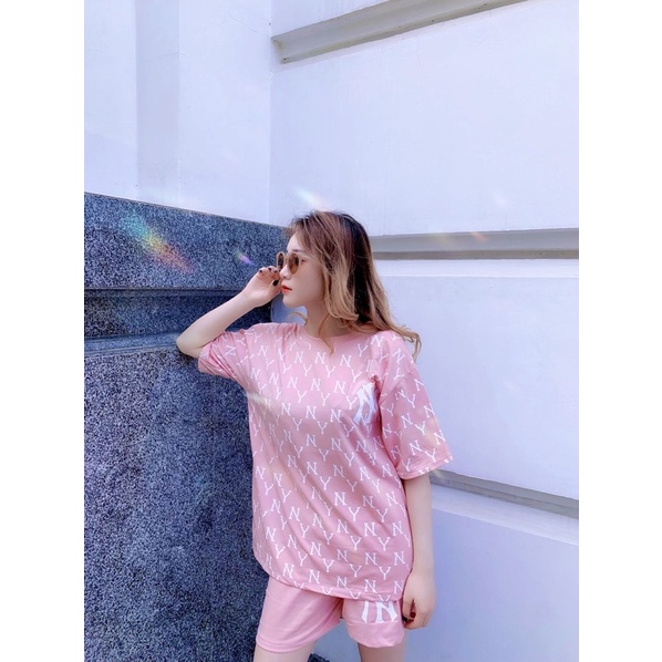 Set Bộ NY Màu Hồng dễ mặc