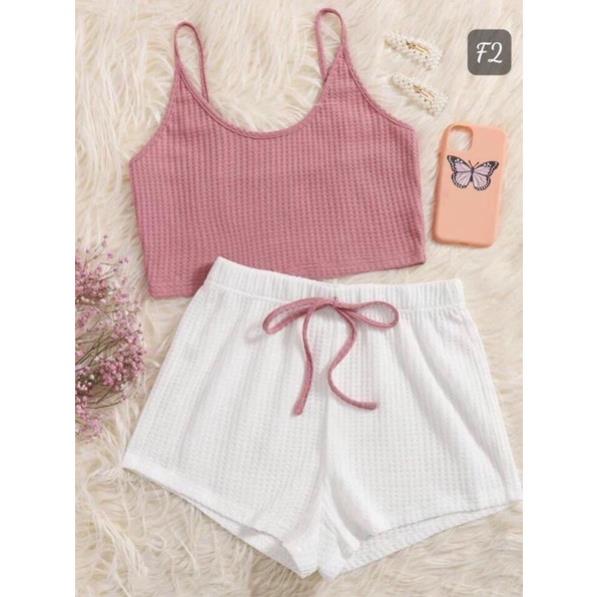 [Siêu xinh] Set ngủ áo 2 dây quần cộc hot hit(sỉ từ 5sp bất kì) 😍 | BigBuy360 - bigbuy360.vn