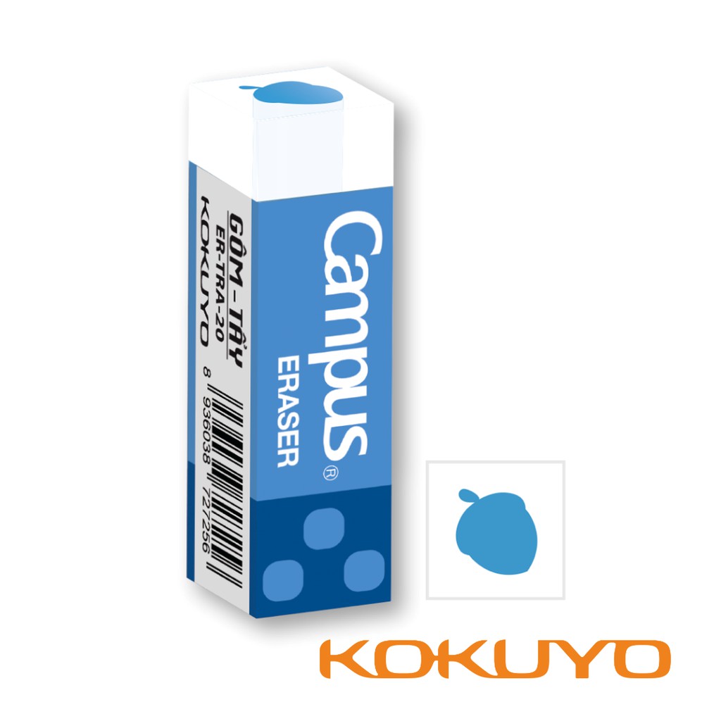 Gôm Tẩy Trong Suốt Transparent Không Bụi Campus Chính Hãng Kokuyo Nhật Bản