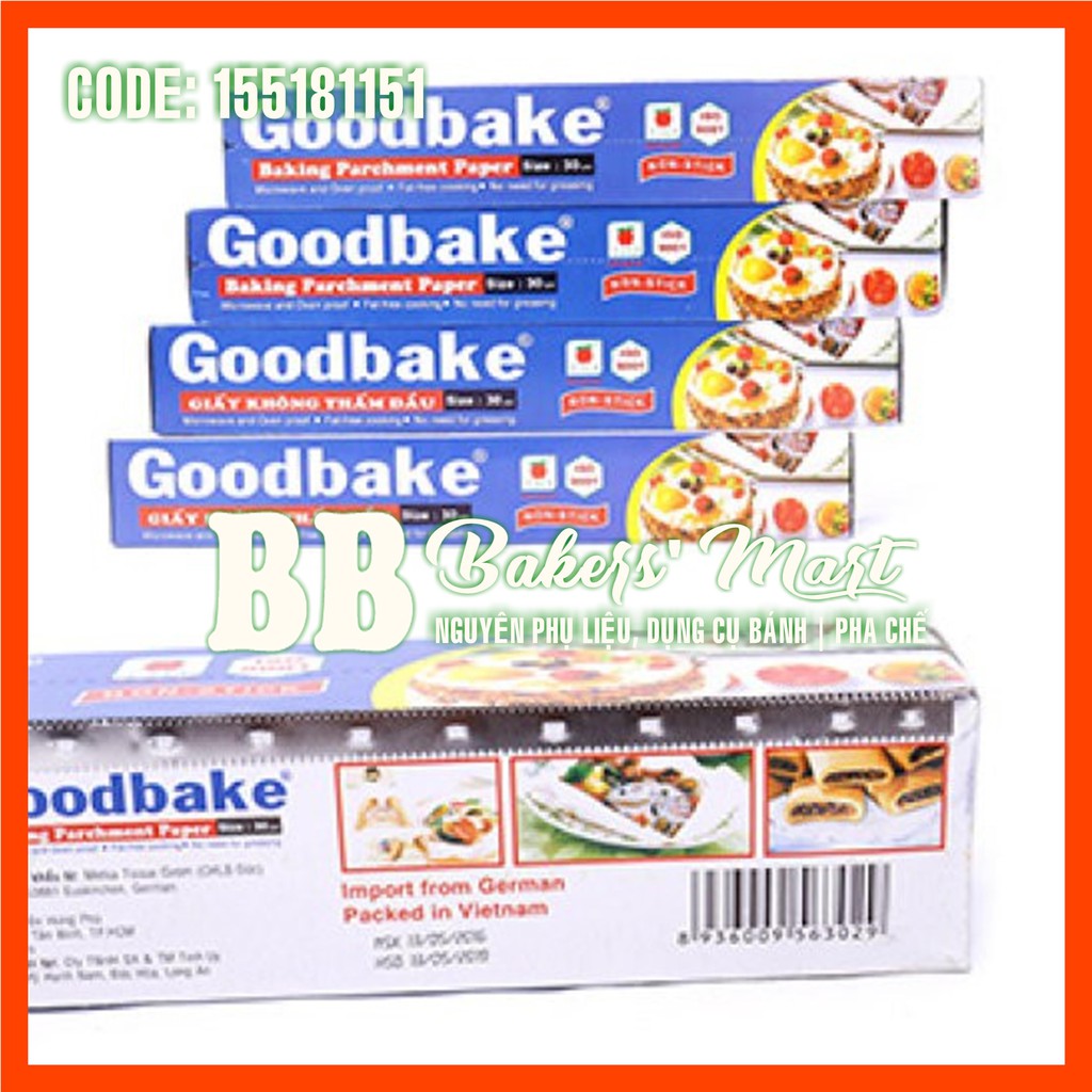 💥 RẺ VÔ ĐỊCH 💥 COMBO 2 CUỘN - Giấy nến nướng bánh GOODBAKE GB30 - 30cm*5m | BigBuy360 - bigbuy360.vn