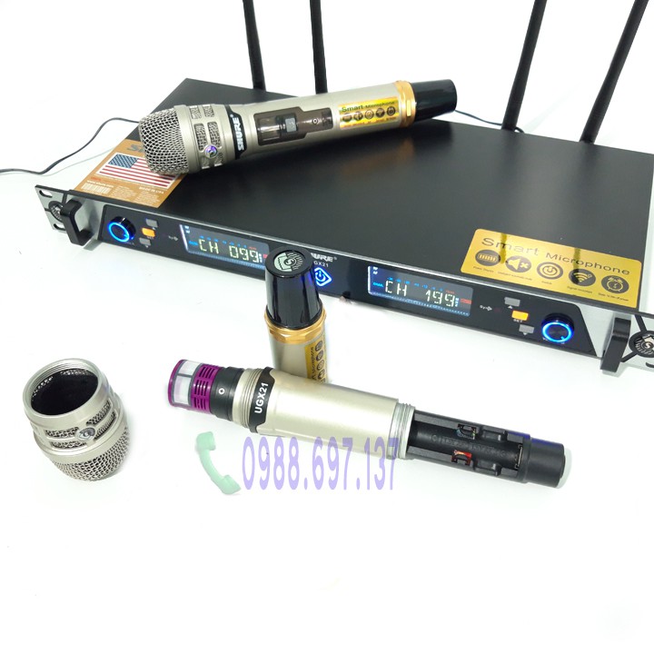 [loại1] micro không dây cao cấp SHUR.E UGX21 - mic karaoke UGX 21