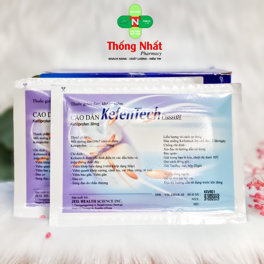 Miếng Dán Giảm Đau Hàn Quốc Kefentech Plaster Gói 7 Miếng