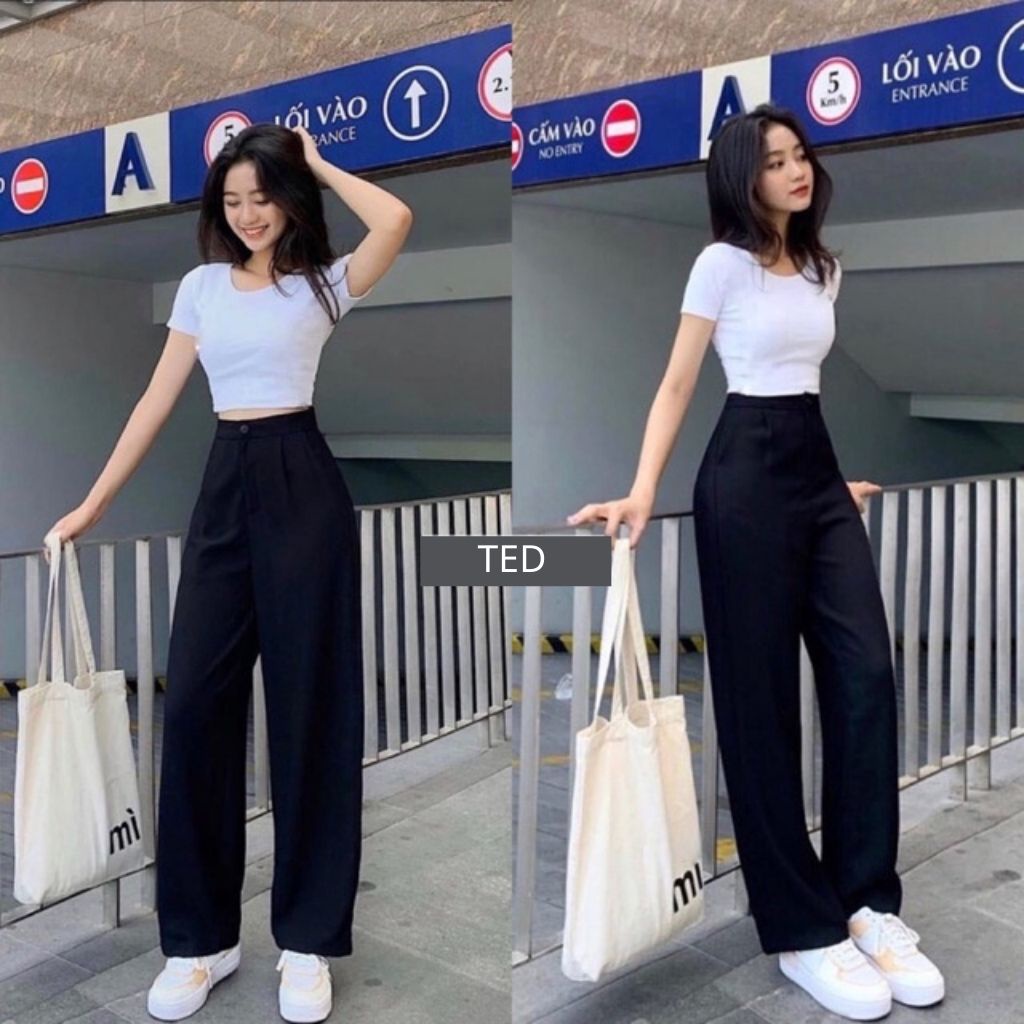 Quần ống rộng suông khoá trước TED03 HÀNG CAO CẤP