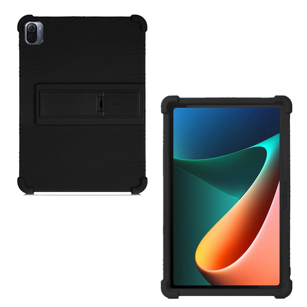 Ốp máy tính bảng silicone mềm chống sốc có giá đỡ cho Xiaomi Pad 5 Pro Mi Pad 5 4 Plus