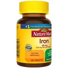 Viên uống bổ sung sắt Nature Made Iron 65 mg 365 viên nhập khẩu Mỹ- 2024| Siêu Thị Mới