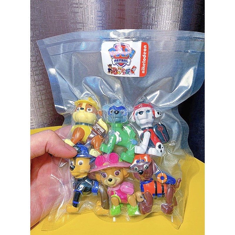 Bộ sưu tập 6 nhân vật chó cứu hộ Paw Patrol - Hàng chính hãng - Đủ 6 nhân vật Chase Skye Rubble Zuma Rocky Marshall