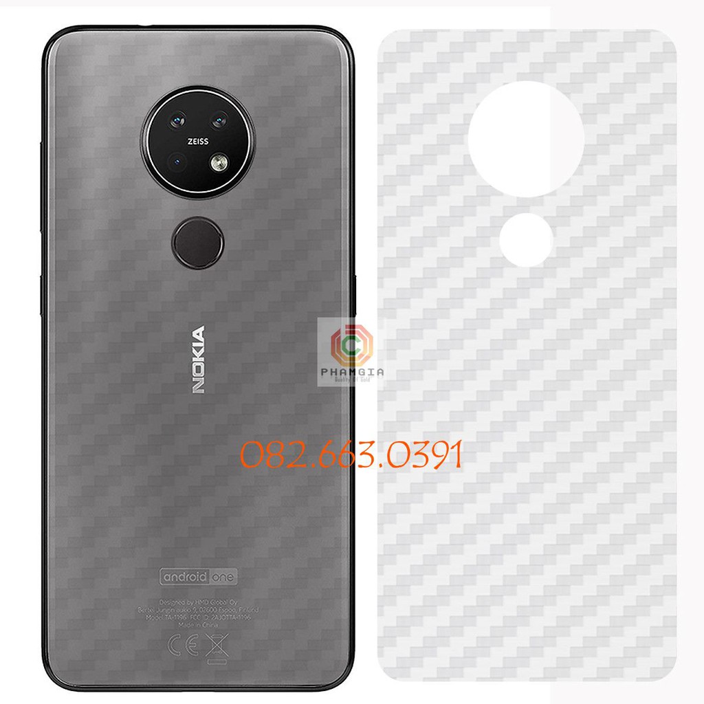Miếng dán mặt lưng skin carbon Nokia 7.2