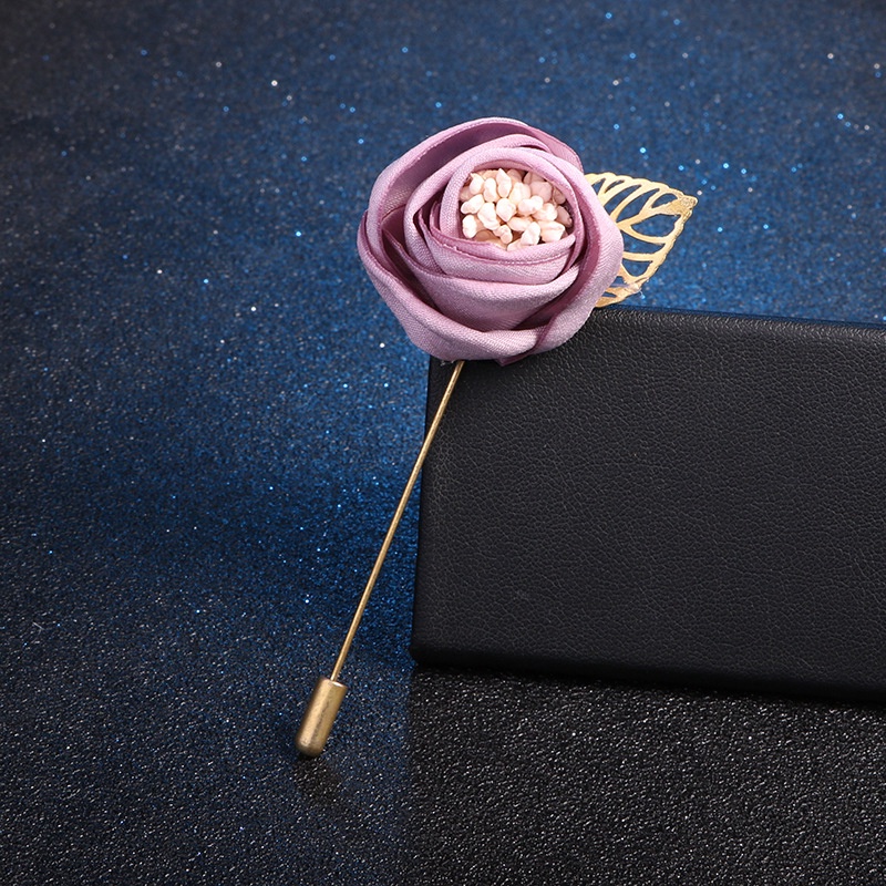 EFAN Ghim Cài Áo Hình Bông Hoa Màu Trơn Thời Trang Hàn Quốc Dành Cho Nam Nữ