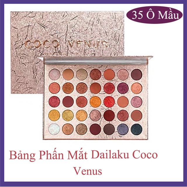 (Hàng Mới Về) Bảng Phấn Mắt 35 Màu Sắc Hiệu Ứng Lì / Ánh Nhũ Thời Trang Dikalu Coco Venus Claura Beauty