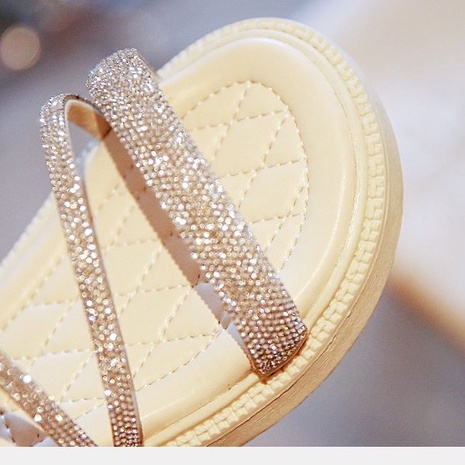 Sandal quai ngang gắn đá đi học đi chơi đi tiệc cho bé gái size từ 26-37 mẫu mới nhất
