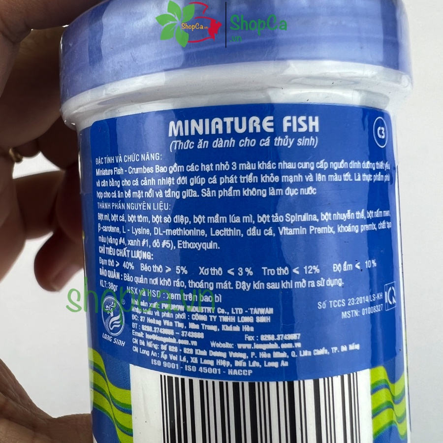 Thức ăn cá thủy Sinh Miniature Fish 38g - Thức ăn cá thủy sinh loại tốt Pro's Choice [MINIATURE]