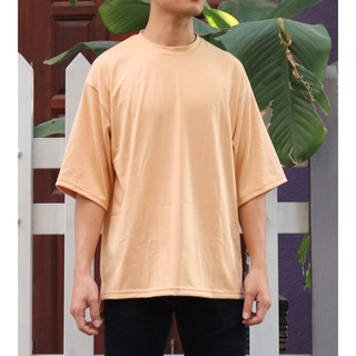 Áo Thun Longtee Lệch Tà Unisex Fox_màu nude