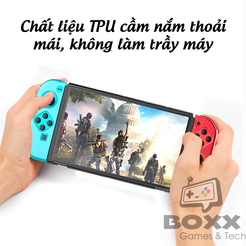 Case trong suốt cho Nintendo Switch Oled, Ốp nhựa TPU trong suốt cho Switch Oled