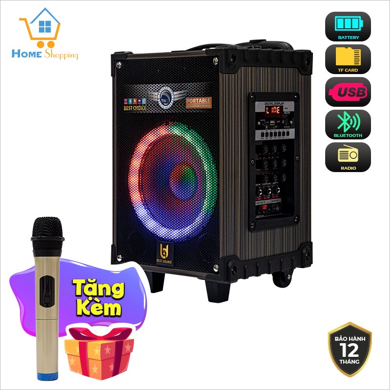 Loa Bluetooth Karaoke Việt Star Quốc Tế BD-9080 Công Suất 40W, bảo hành 12 tháng