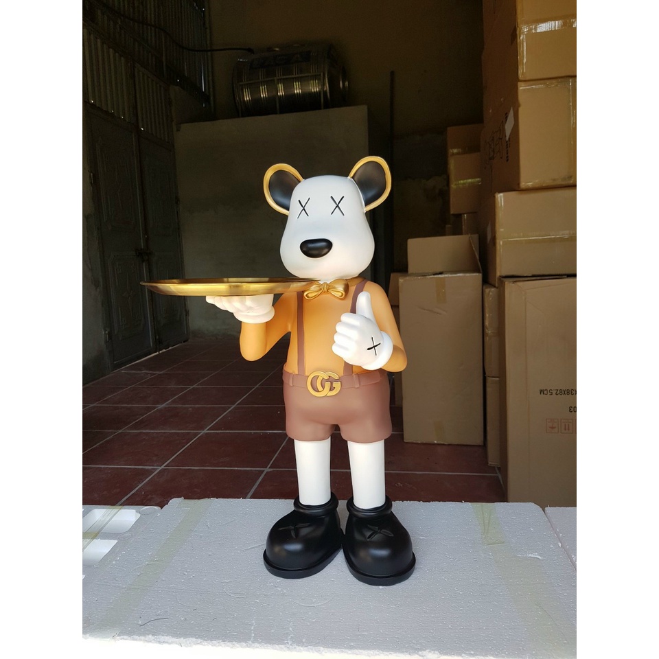 Gấu BearBrick-Kệ,Khay để đồ Mã 4403A-kt 36x41x75cm ,Gấu bồi bàn sang chảnh-decor nhà của,kệ,tủ,quà tặng đẹp ý nghĩa