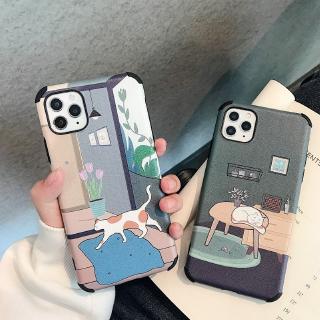 Ốp điện thoại họa tiết mèo dễ thương cho IPHONE 6 6S 7 8 PLUS SE 2020