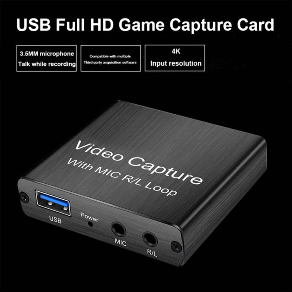 Thẻ Ghi Âm Video Usb 3.0 Hdmi-Compatible 1080p Kèm Mic