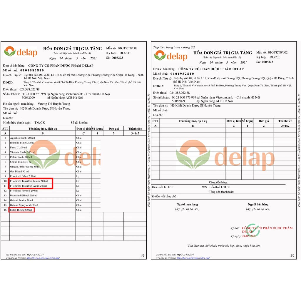 ✔️️️(Chính Hãng) Fitobimbi Tussiflux Junior - Tussiflux Adulti, giúp giảm ho, ho có đờm, làm dịu họng, mát họng (200ml)