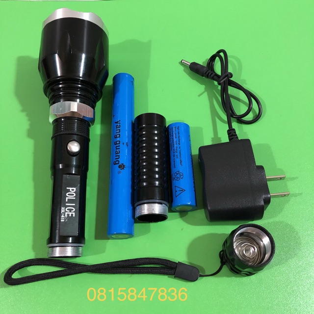 💥 đèn pin siêu sáng 💥 Police : XSL - 418 , màu đen