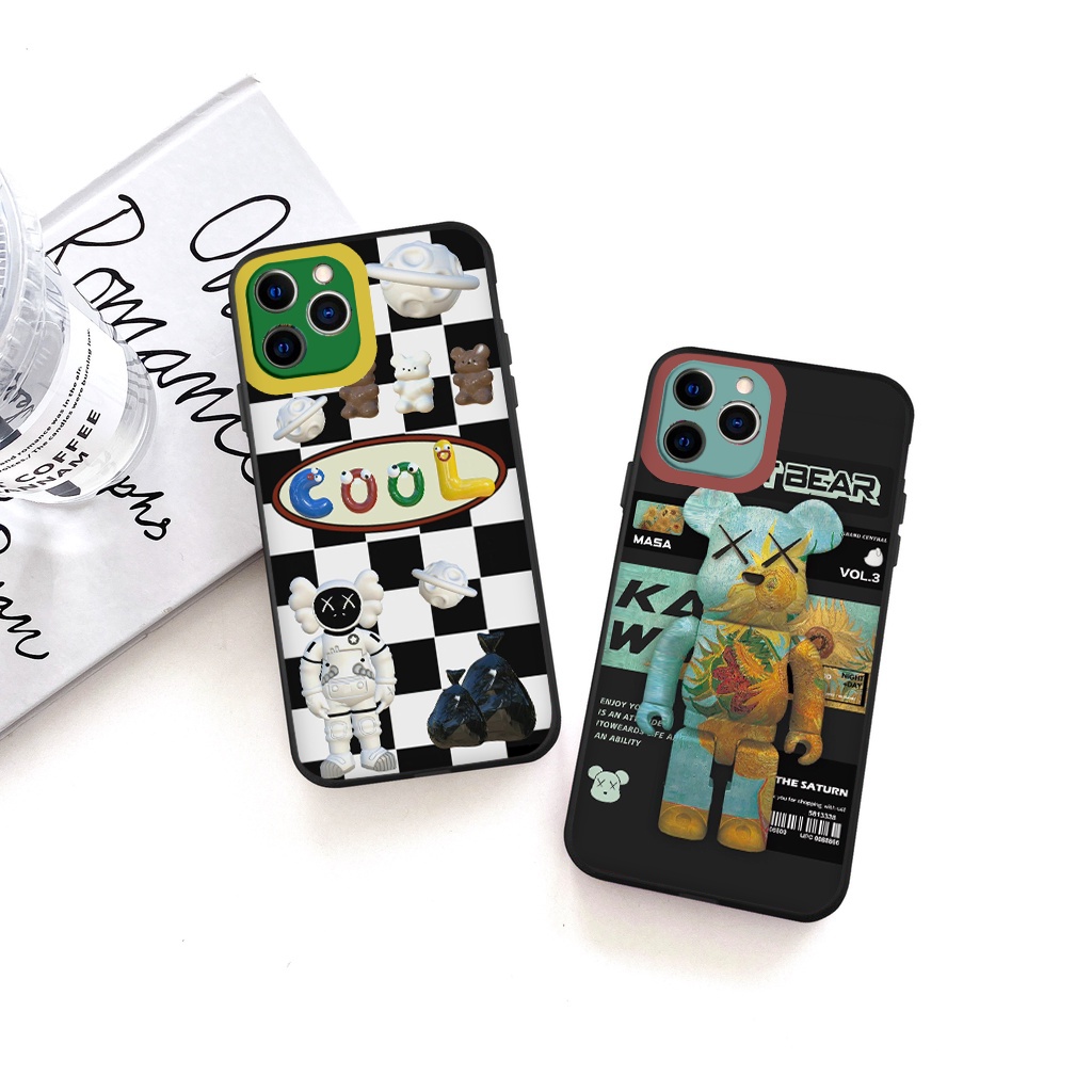 Ốp lưng iphone Gấu Cool ốp dẻo cạnh vuông ip 6 7 8 plus x xr xsmax 11pro 11promax/12 12pro/mini/13promax tr152