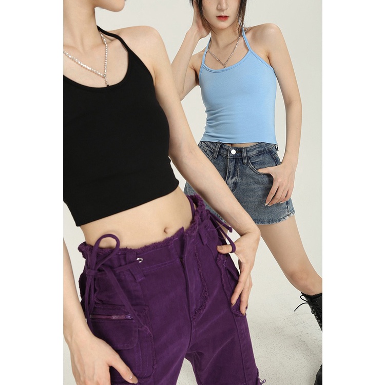 Áo Croptop Nữ Cột Dây Basic - Tharo Clothing - [AO59]