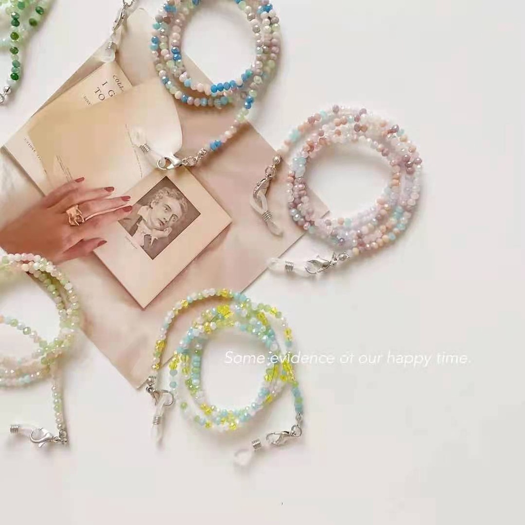 Dây Đeo Mắt Kính Xỏ Hạt acrylic Màu Sắc Ngọt Ngào