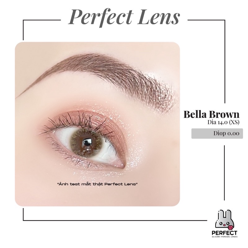 Lens Mắt , Kính Áp Tròng BELLA BROWN Không Độ , DIA 14.0 XS , Dành Cho Mắt Nhạy Cảm Giá Sale