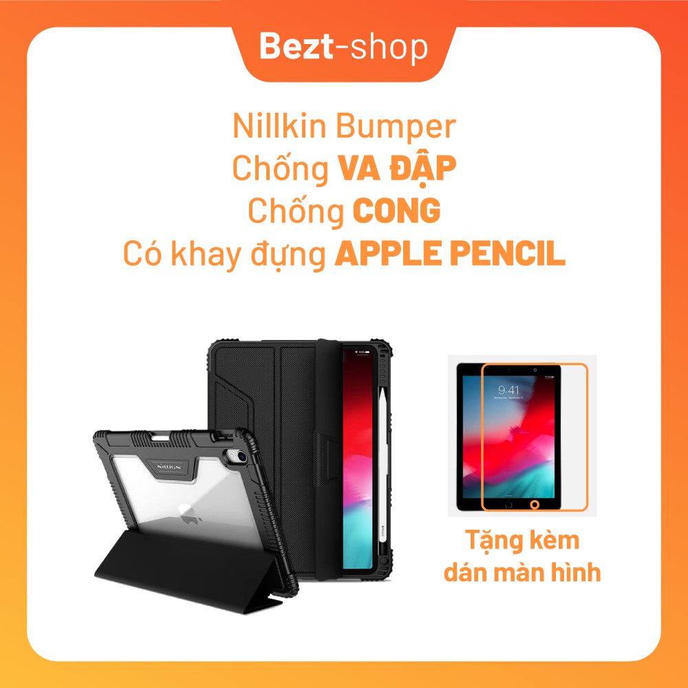 [ CHÍNH HÃNG ] Ốp lưng Ipad CHỐNG SỐC NILLKIN BUMPER đủ các dòng, 9.7 in, 10.5 in, 11 in,12.9in