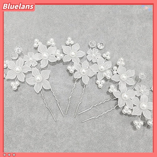 1 Kẹp Tóc Hoa Đính Ngọc Trai Giả Màu Trắng Cho Cô Dâu