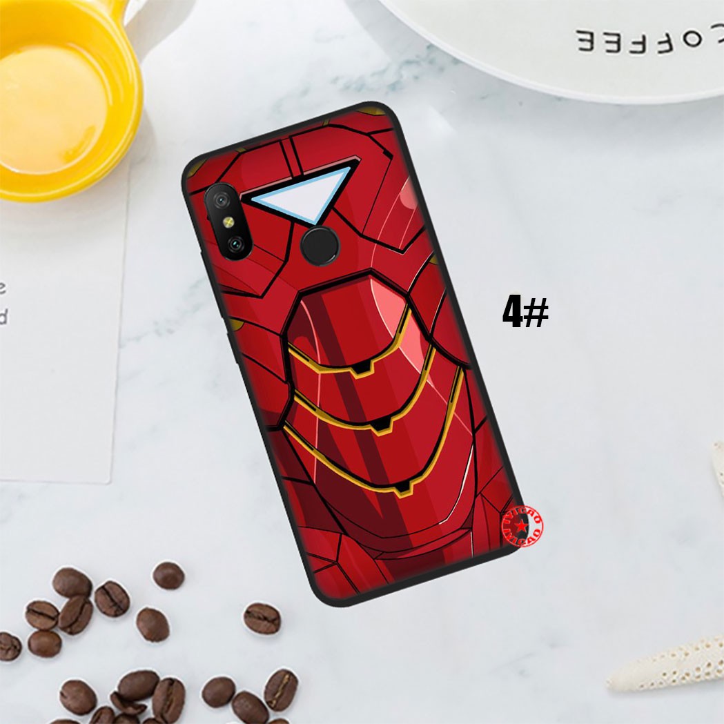 Ốp Lưng Silicone Họa Tiết Logo Iron Man Thời Trang Cho Xiaomi Redmi Note 5 6 7 Pro 4x 99qf
