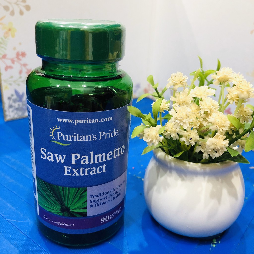 Hỗ trợ đường tiết niệu và tuyến tiền liệt Saw Palmetto 1000mg 90v Puritan’s Pride