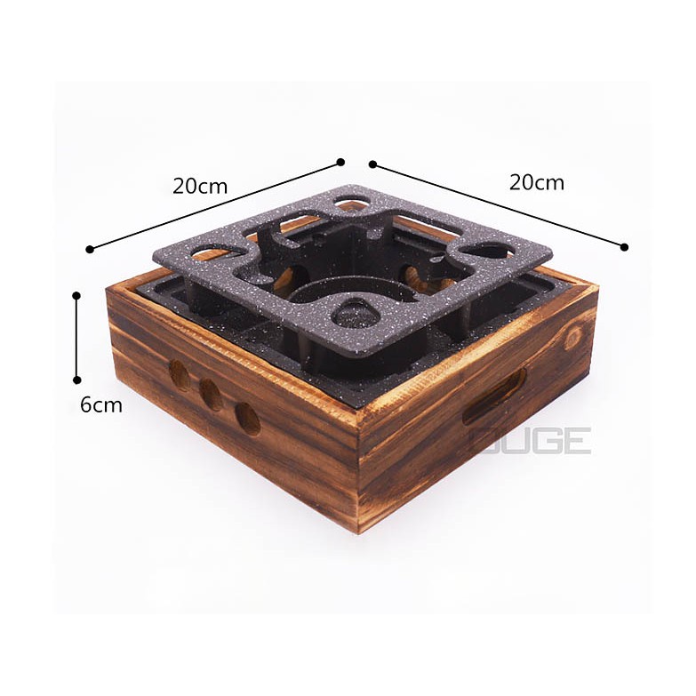 Bếp cồn vỏ gỗ 2 trong 1 Ouge OG6666B